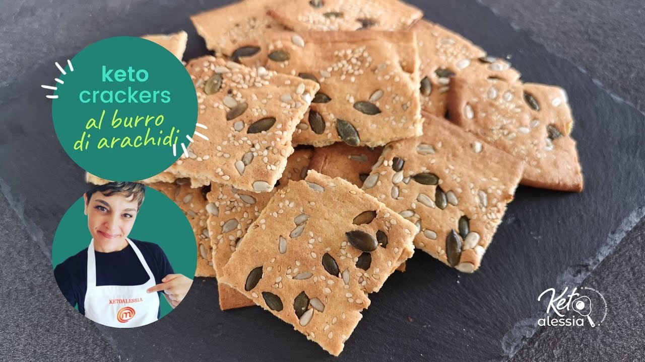 Keto crackers al burro di arachidi