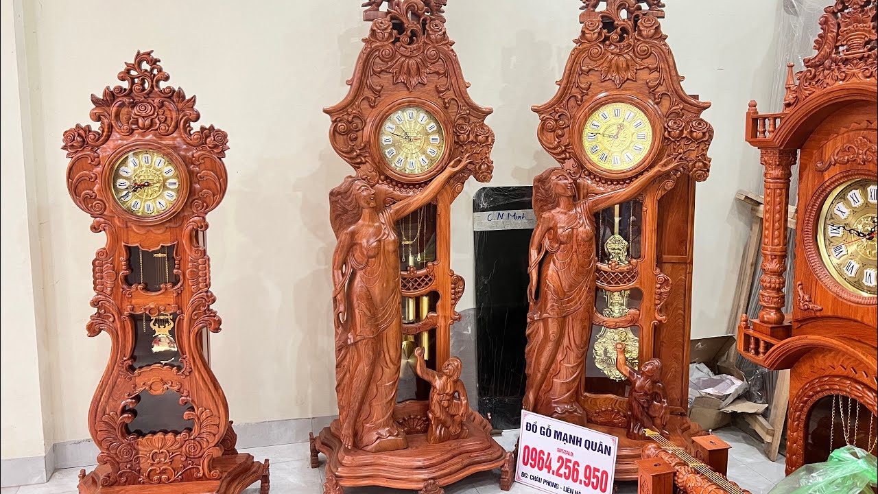Hai cây đồng hồ cô tiên lắp pk  nhôm và lắp pk đồng - giá tại xưởng chỉ từ hơn 11 triệu giao tận nhà