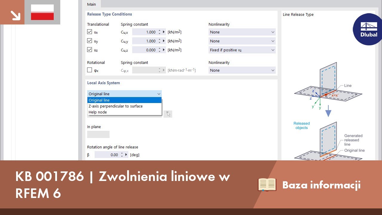 [EN] KB 001786 | Zwolnienia liniowe w RFEM 6