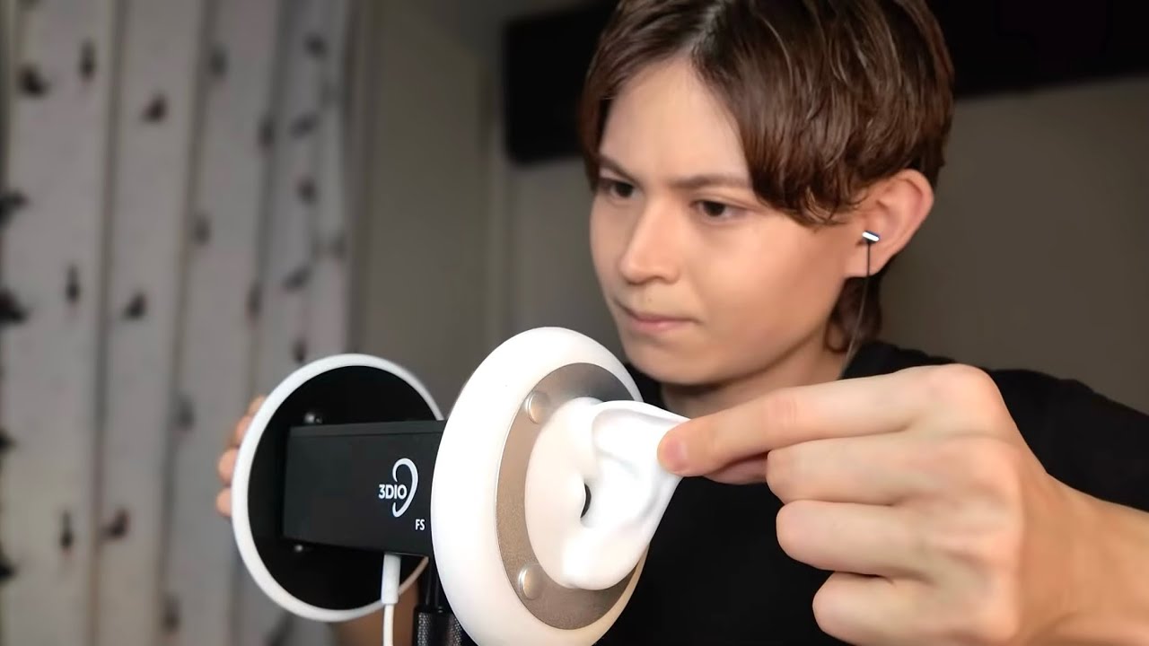 【ASMR】雑で不規則な強め耳マッサージ Rough and irregular strong ear massage【3DIO】