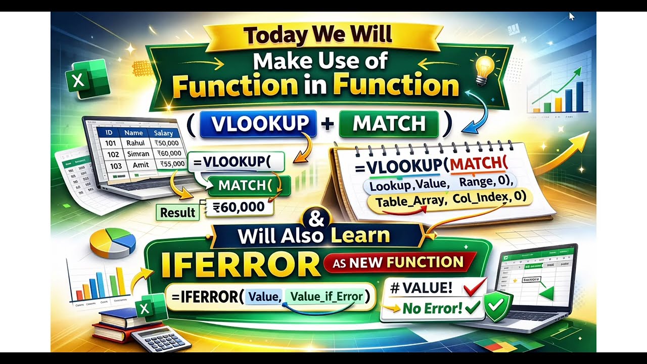 How to use VLOOKUP + MATCH + IFERROR 