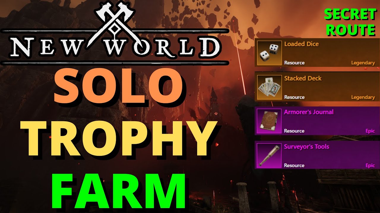 New World Trophy Farm Route Shattered Mountains! Solo Duo Fast Gold!
