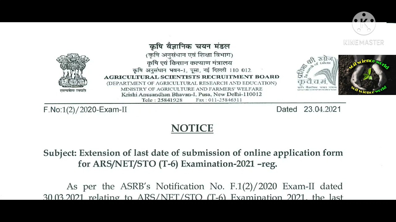 Latest news regarding ASRB- ARS, NET & STO exam 2021.