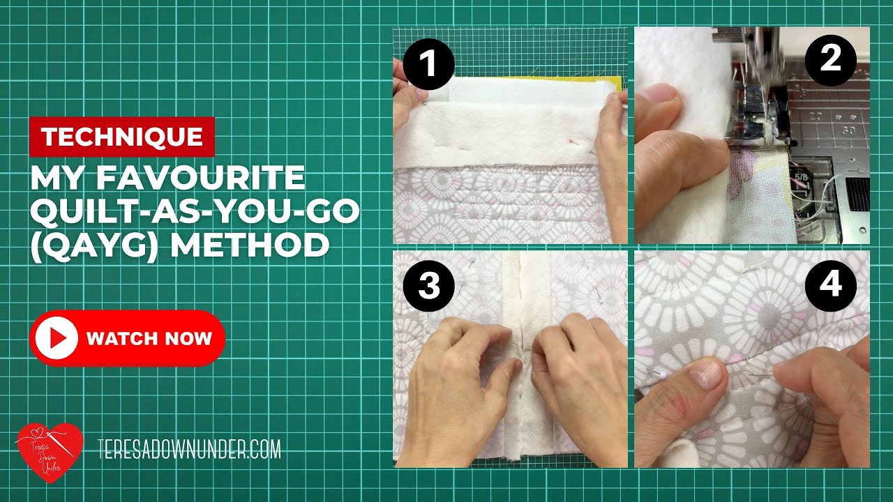 My favourite Quilt-As-You-Go (QAYG) method!