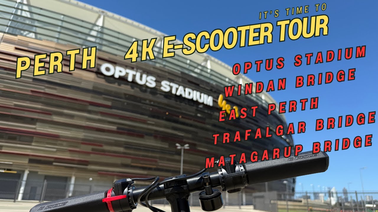 4K E-Scooter Tour: Optus Stadium, Windan Bridge, East Perth, Trafalgar Bridge, Matagarup Bridge