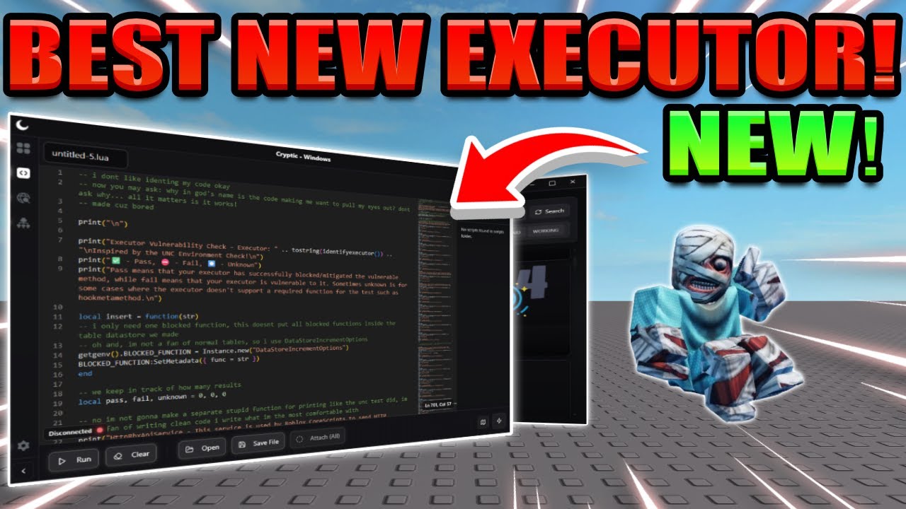 Лучший исполнитель Roblox 2026 года | Демонстрация и полный обзор Cryptic Windows Executor (необн...