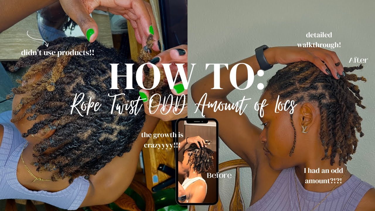 HOW TO: Rope Twist|| I had an uneven amount of locs?! Detailed Walkthrough 💕 Issalocstyle
