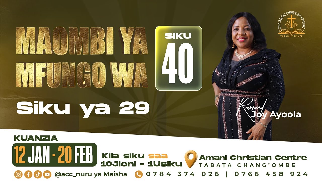 🔴LIVE  | IBADA YA MAOMBI YA SIKU 40 | JUMATATU | SIKU YA ISHIRINI NA TISA | 09.02.2026