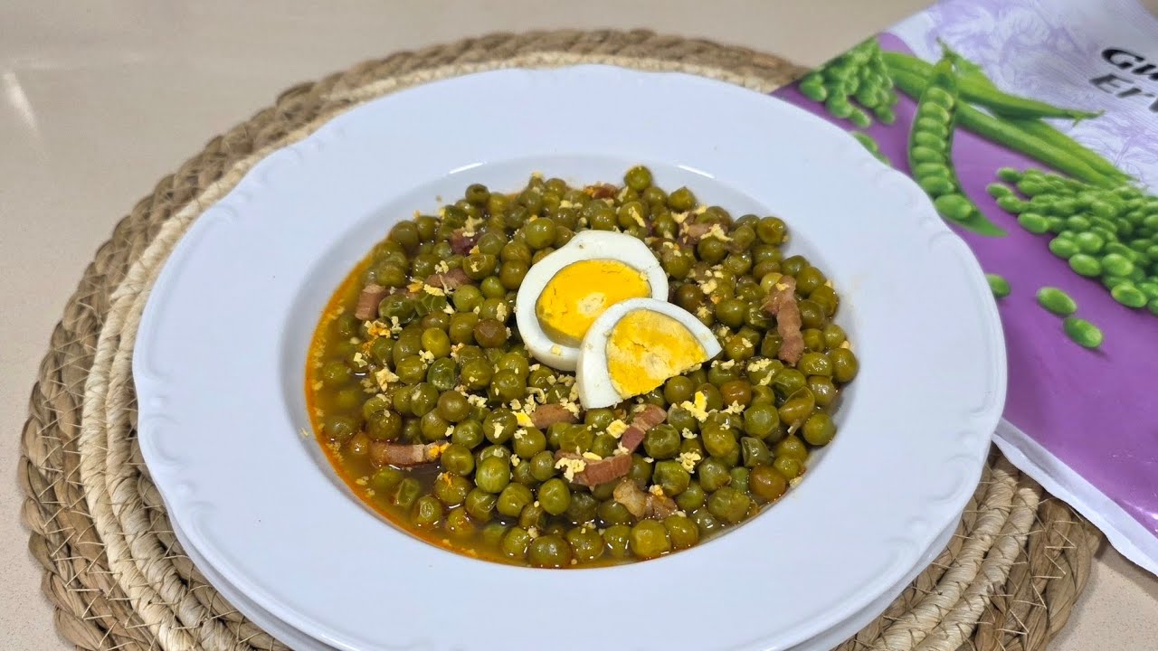 🫛 Guisantes a los 10 minutos 🕦 con huevos y truco 🥚 // BEATRIZ COCINA 