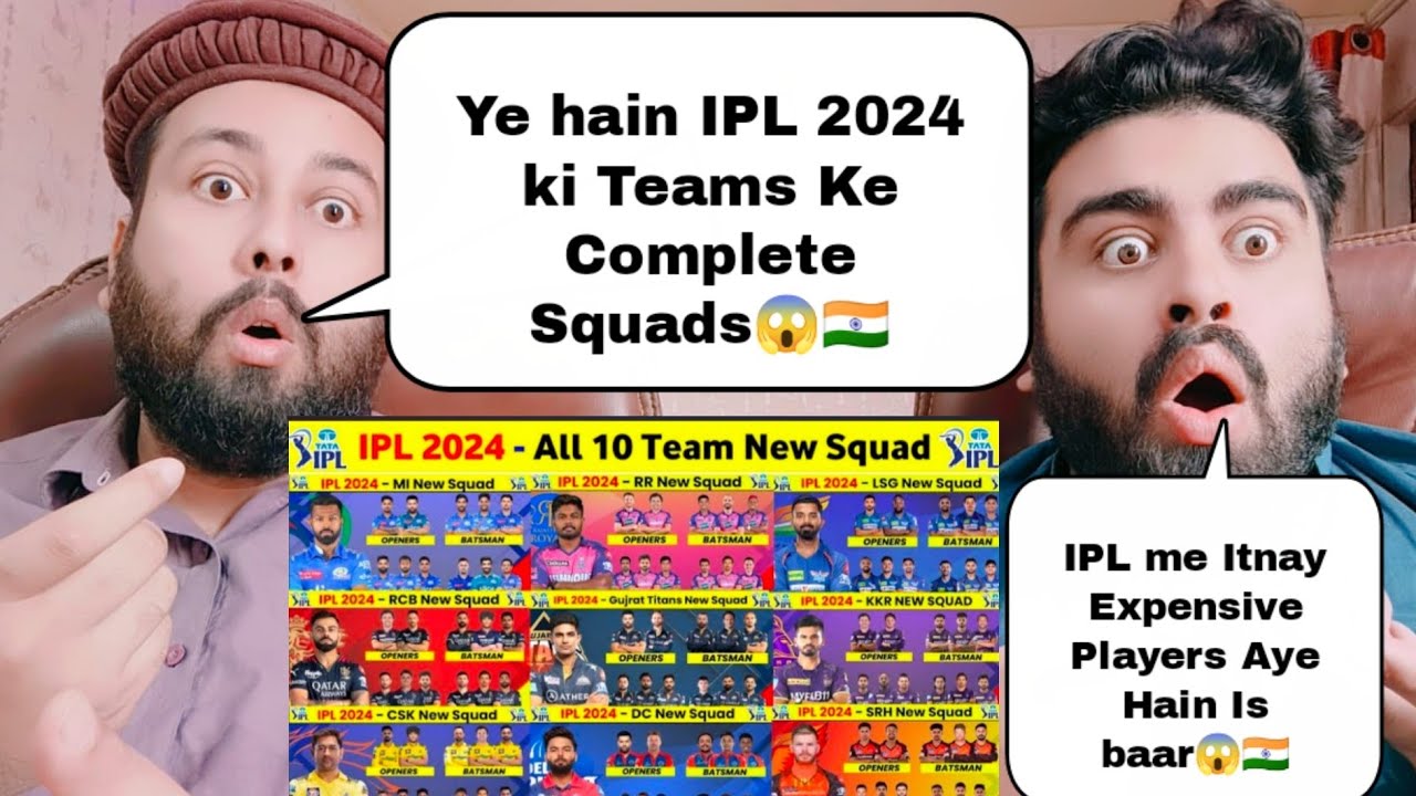 IPL 2024 All Teams Full Squad And Players Prices | Which Team is Strong ? | Pakistani Reaction