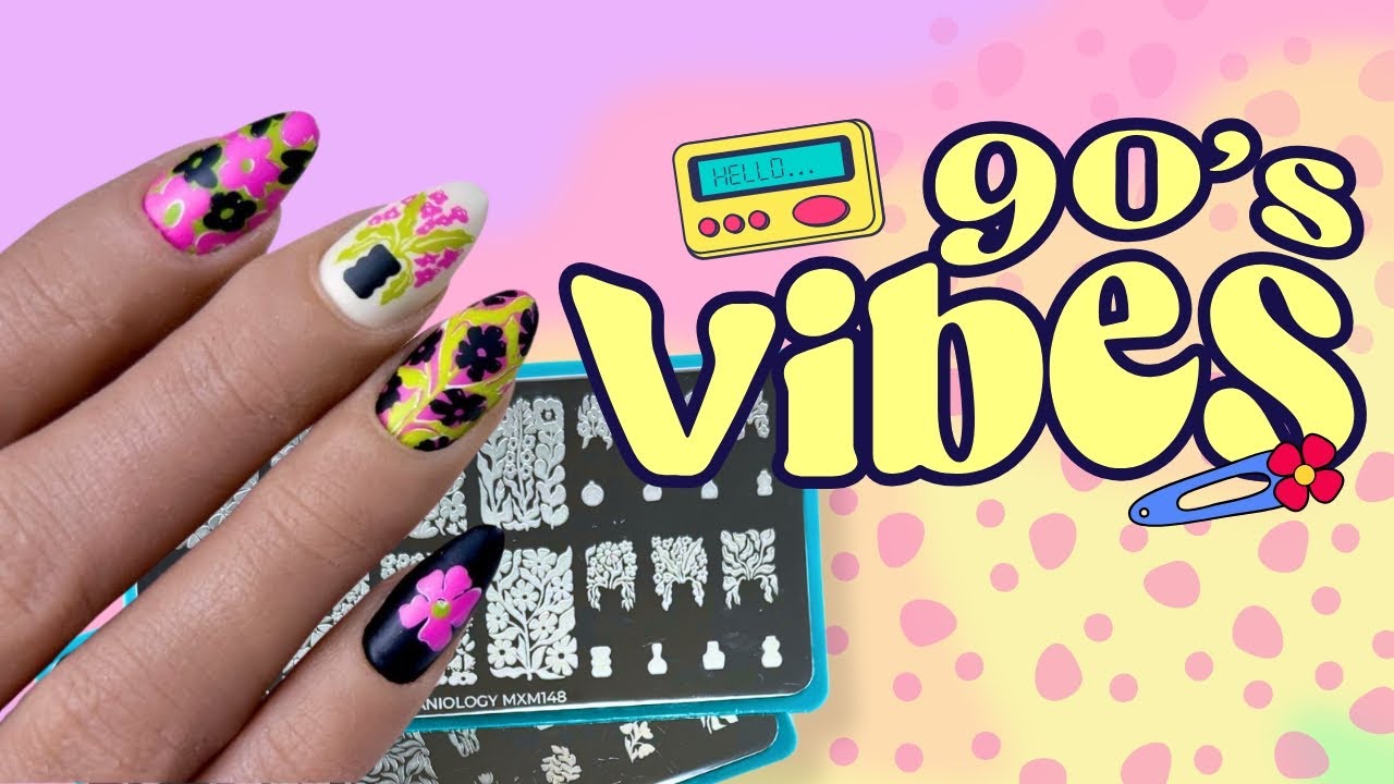 90's Throwback: Colorful Spring Nail Art | 1-Minute Maniology