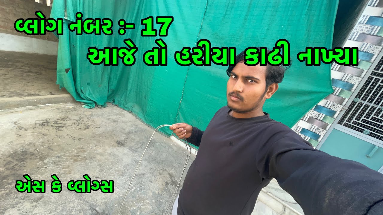 વ્લોગ નંબર :- 17 || આજેતો હરિયા કાઢી નાખ્યા || SK VLOGS || એસ કે વ્લોગ્સ || AJE TO HARIYA KADHI NAKH