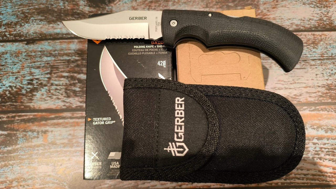 Складной нож! Gerber Gator 420 HC! 31-003614! 1027825! Knife Made In USA! Sneath Made In China!
