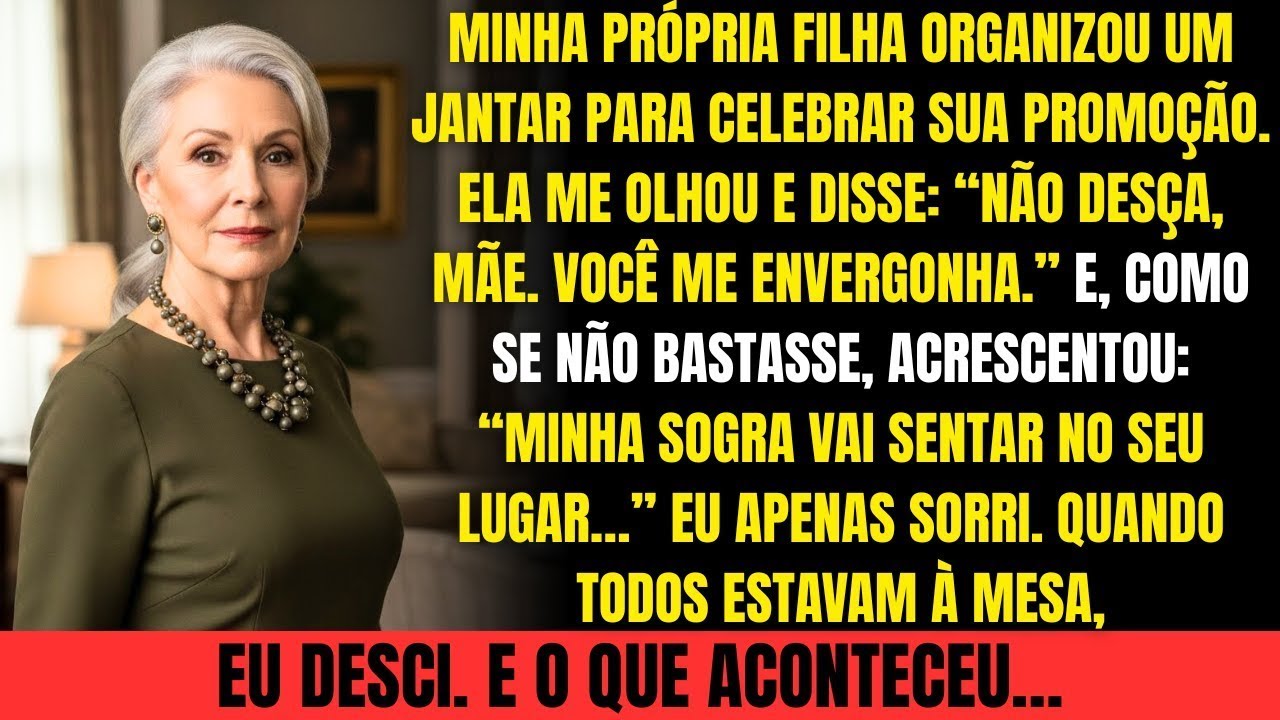 Minha filha me proibiu de comemorar sua promoção e deu meu lugar à sogra… o que fiz a gelou