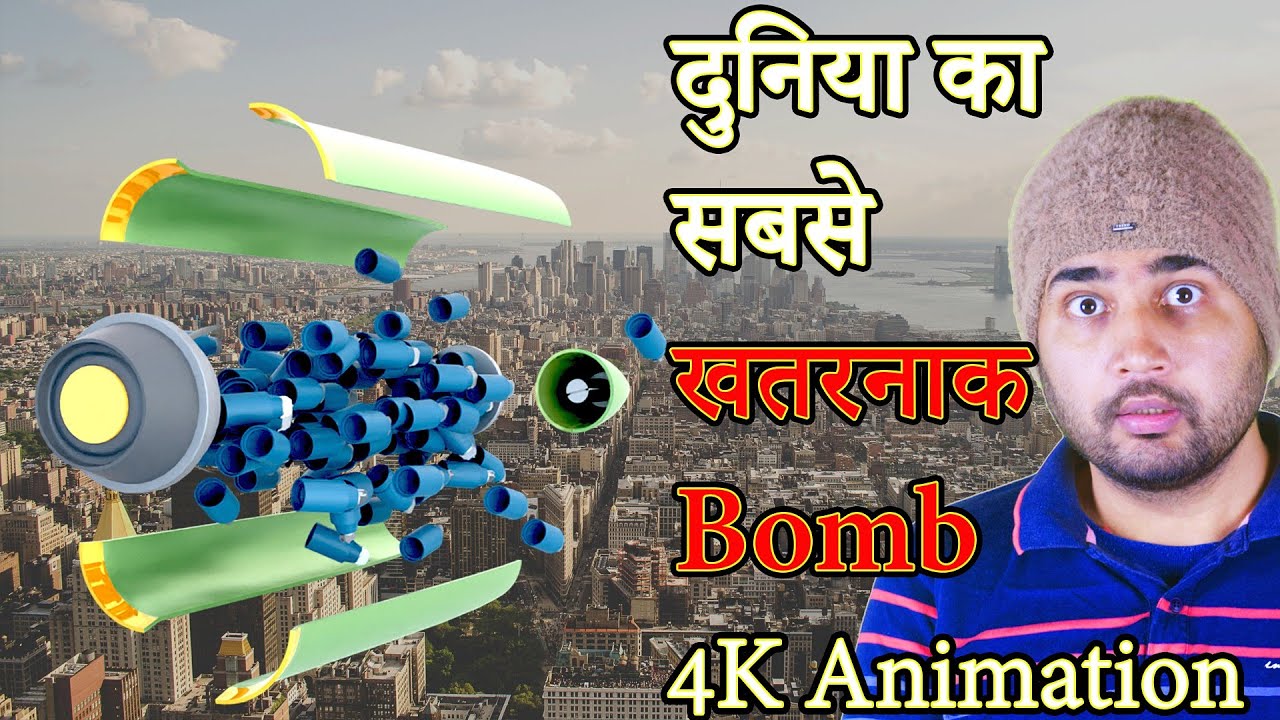 How Cluster Bomb works. 3D Animation in Hindi