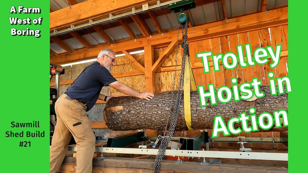 Effortless Sawmilling | Trolley Hoist Makes Log Handling a Breeze | Woodland Mills HM 130 MAX