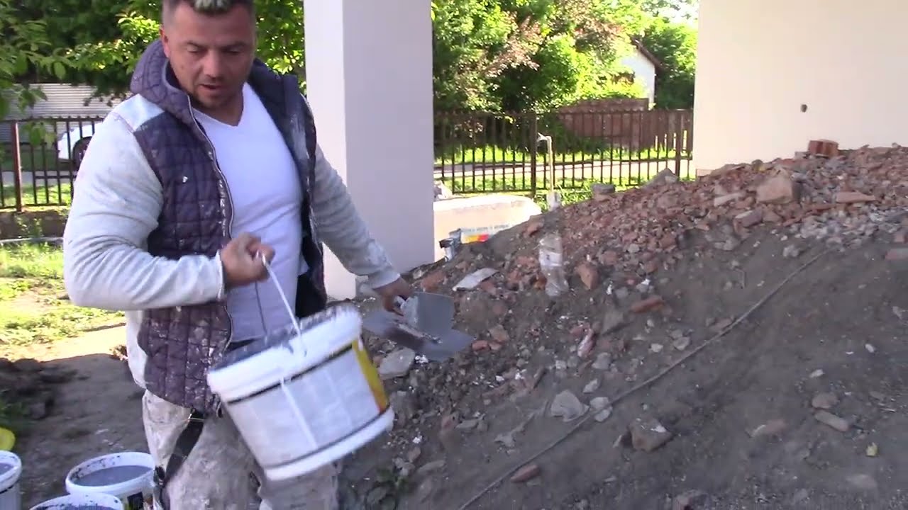 Lábazati műgyantás vékony vakolat.Te is profiként fogod csinálni ha ezt megnézted !! :D