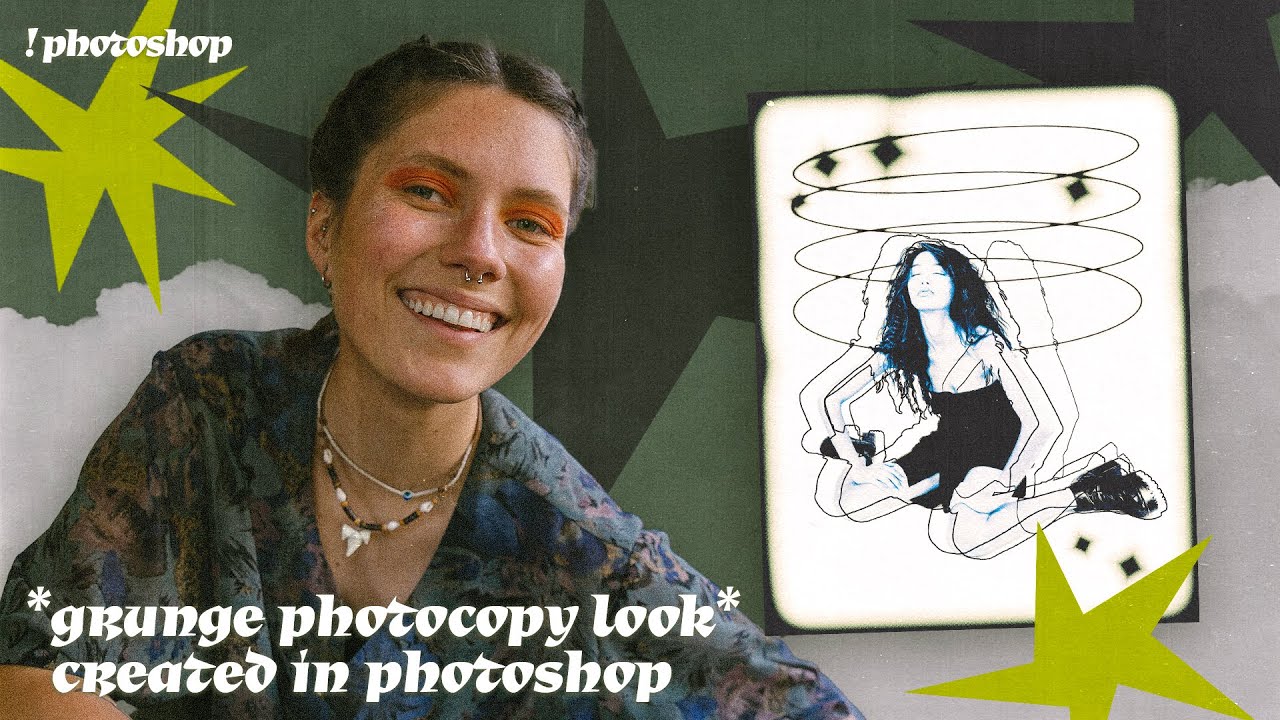 EASY grunge design with a photocopy effect ✹ photoshop tutorial