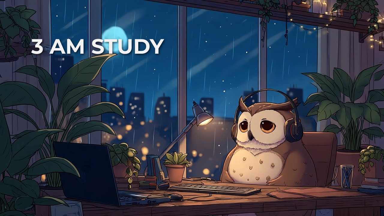 3 AM study  🌙 focus, relax & appreciate in silence | Moonlight Owl 🌙🦉