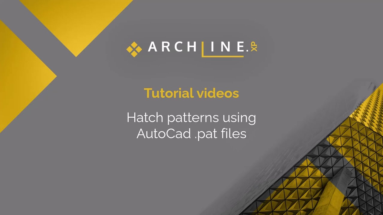 Hatch patterns using AutoCAD .PAT files - ARCHLine.XP 2024