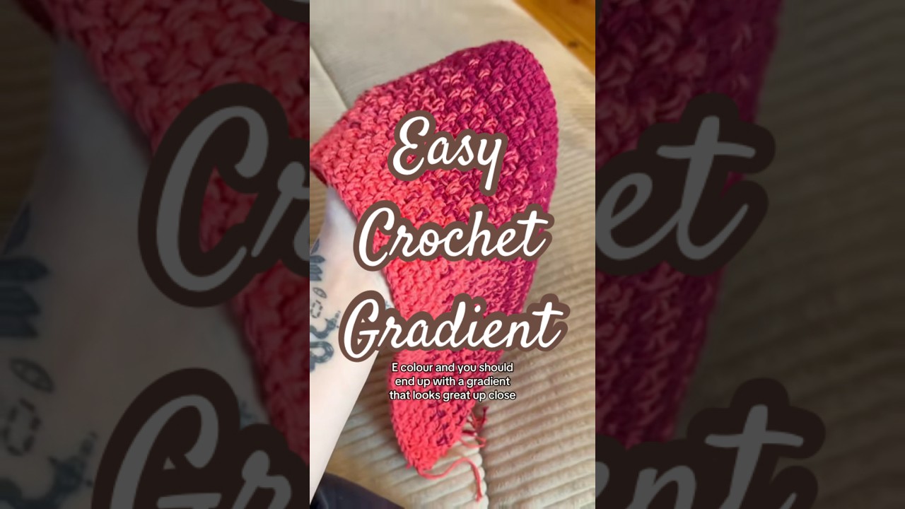 🧶How to Crochet: a Smooth Gradient!✨#crochettutorial