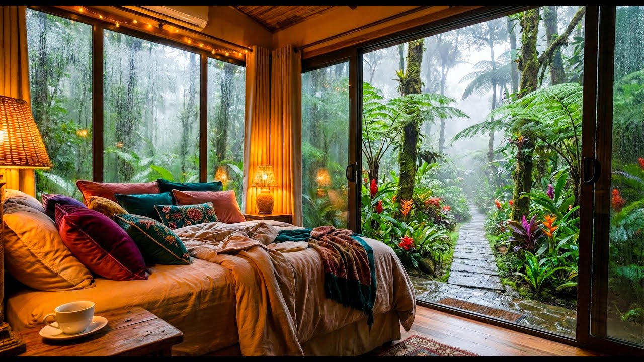 Cozy Jungle Bedroom 🌿 Chill Lo-Fi Music for Studying, Work & Relaxation