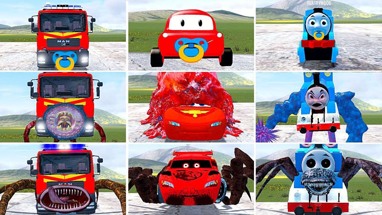 NEW EVOLUTION CAR EATERS, CURSED MCQUEEN, THOMAS THE TRAIN FRIENDS! NEW FORM EVOLUTION in Garry's