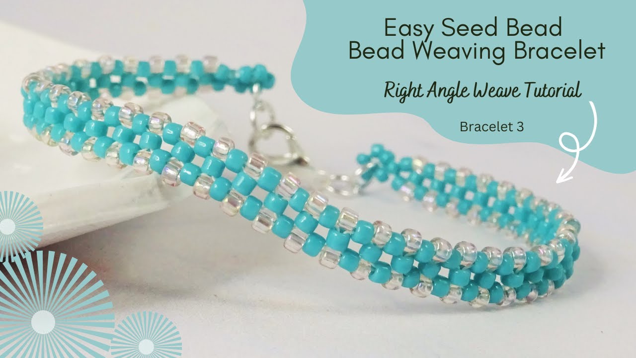 Easy Seed Bead Bracelet Tutorial / How To Do Right Angle Weave / Beginner Bead Weaving Tutorial