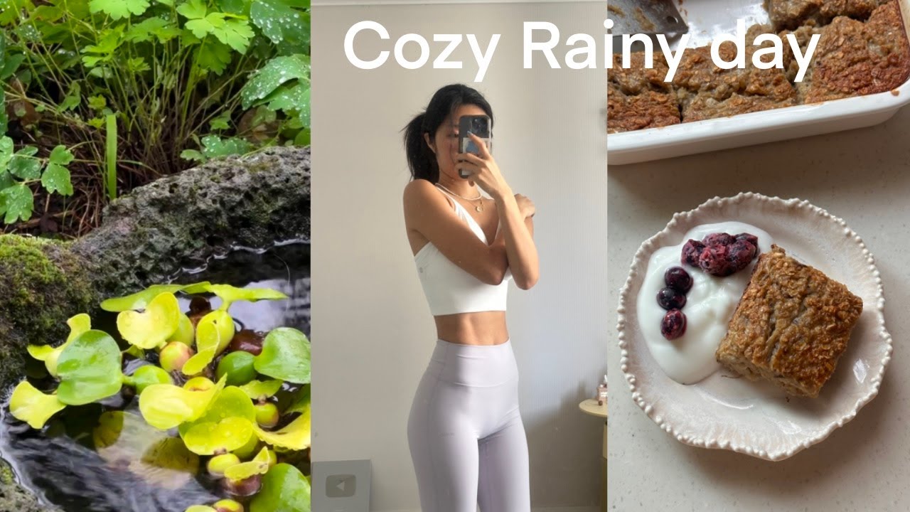 Cozy Rainy Day 🌧️ : Relaxing and Healthy Weekend at Home | 비오는 주말 건강하고 알차게 보내는법 🧘🏻‍♀️
