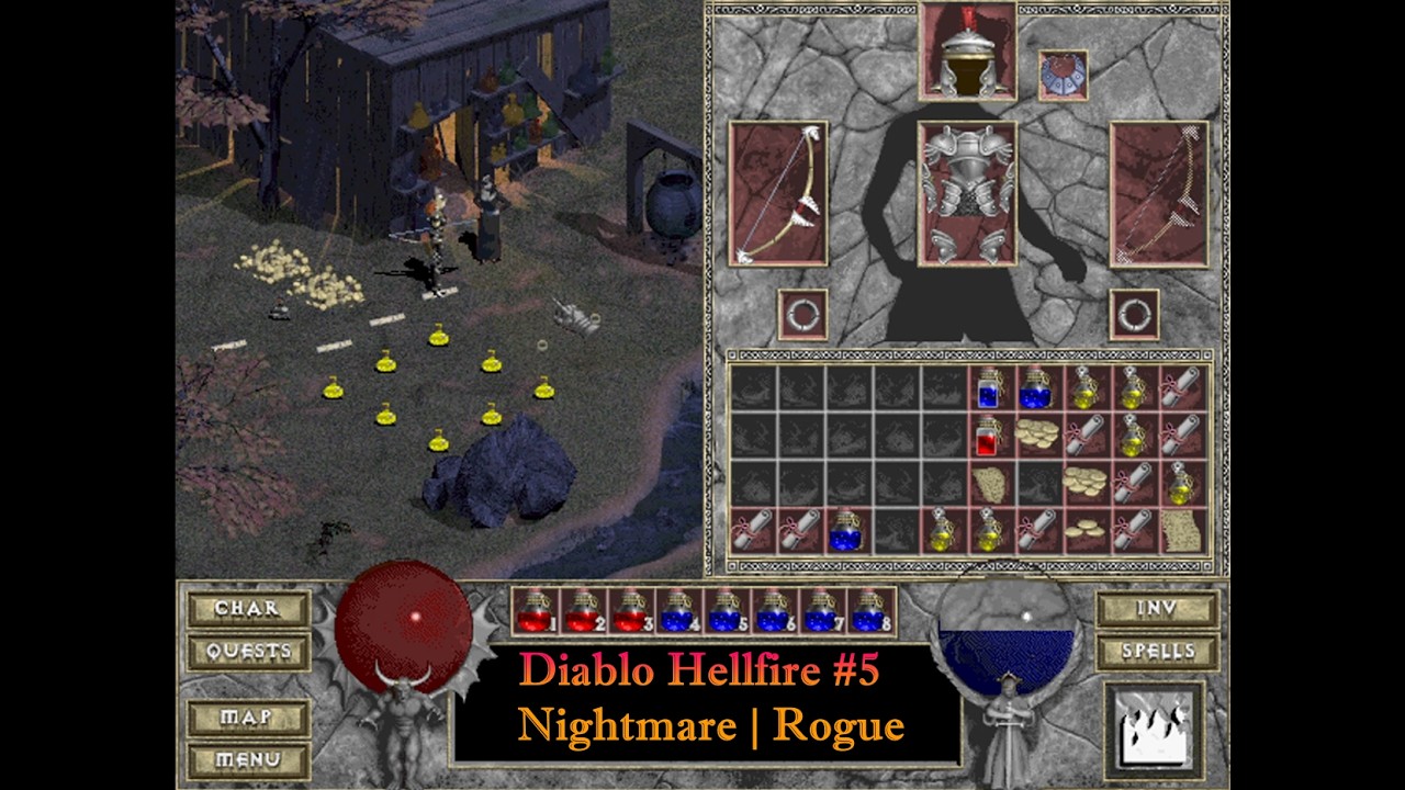Diablo Hellfire  #5 — Nightmare | Rogue | Quest Na-Krul — Без смертей