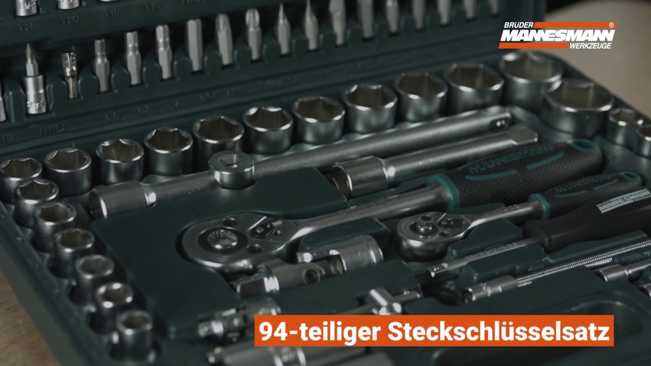 M98410 - 94 tlg. Steckschl&uuml;sselkasten - BR&Uuml;DER MANNESMANN WERKZEUGE
