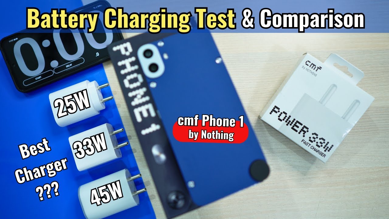 cmf Phone 1 Battery Charging Test with cmf 33W Fast Charger | Best Charger ???