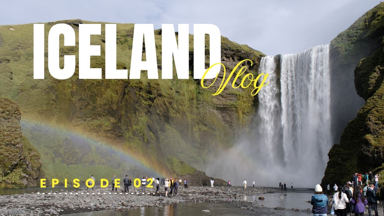 Iceland ep.2 | 彩虹瀑布、黑沙灘、鑽石冰沙灘、西角山 | 我愛羊肉漢堡包、龍蝦餐廳