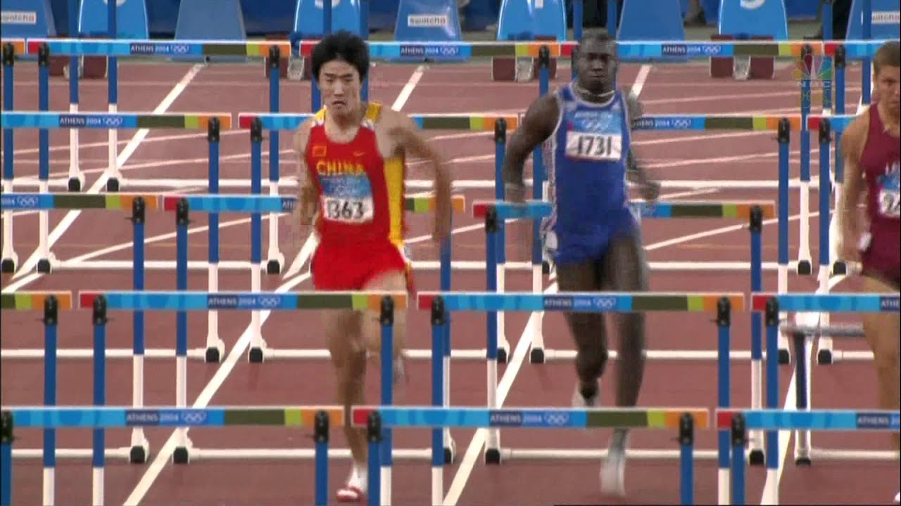 刘翔 雅典 夺金全记录 Liu Xiang Athens.2004.Olympics.Games.Athletics.Mens.110m.Hurdles.Final