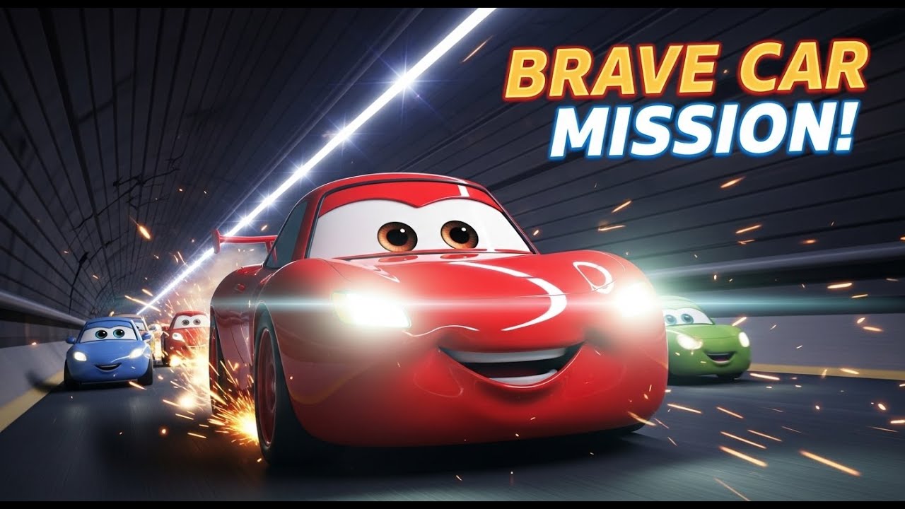 🚗✨ “Speedy in the Dark Tunnel – Brave Car Mission!”