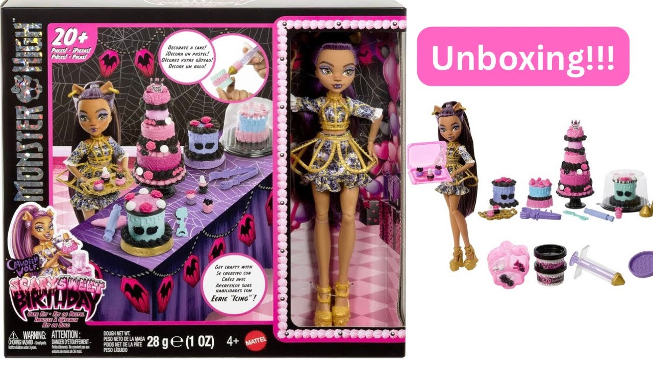 Monster High Scary Sweet Birthday Clawdeen Wolf Cake Kit *adult collector*