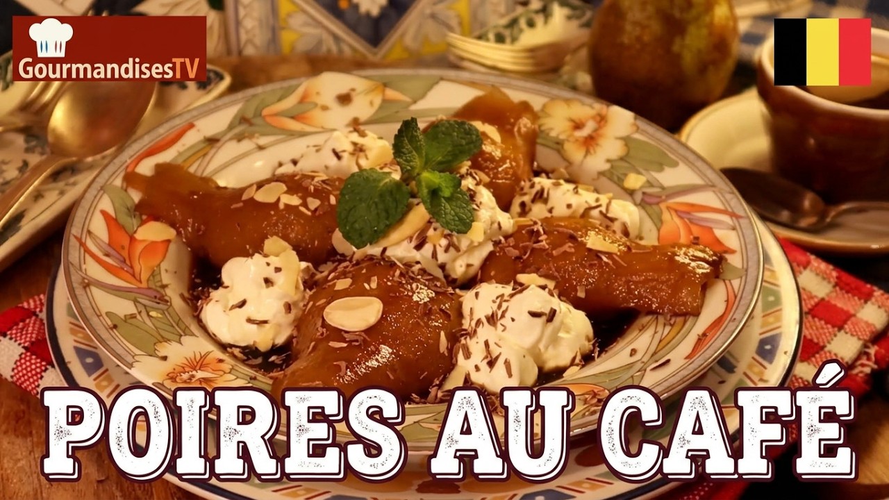 Mes POIRES AU CAFÉ A LA LIÉGEOISE - Une terrible gourmandise Belge oubliée ! sur Gourmandises TV