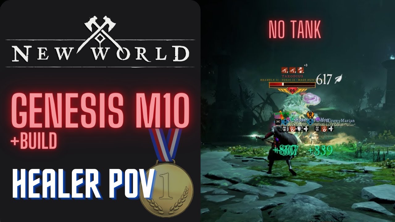 New World - Genesis M10 Gold +Build [Healer POV]