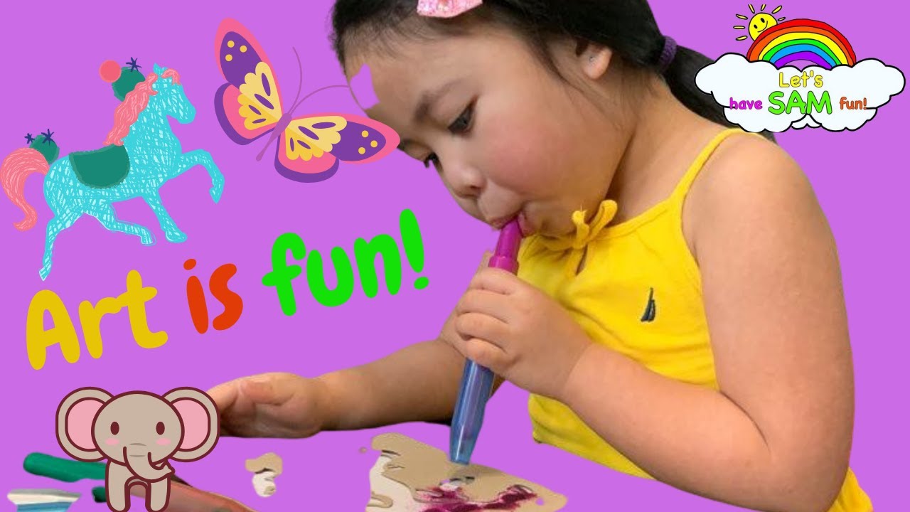 ART FOR KIDS | LEARN HOW TO COLOR | ANIMALS | FUN ART | LET'S HAVE SAM FUN
