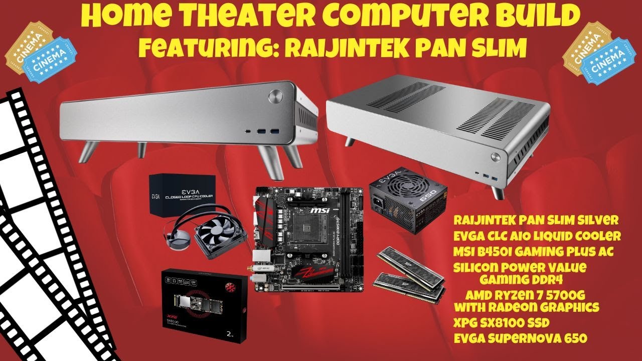Carey & Mitch Home Theater Computer Build in a unique Raijintek ITX case!