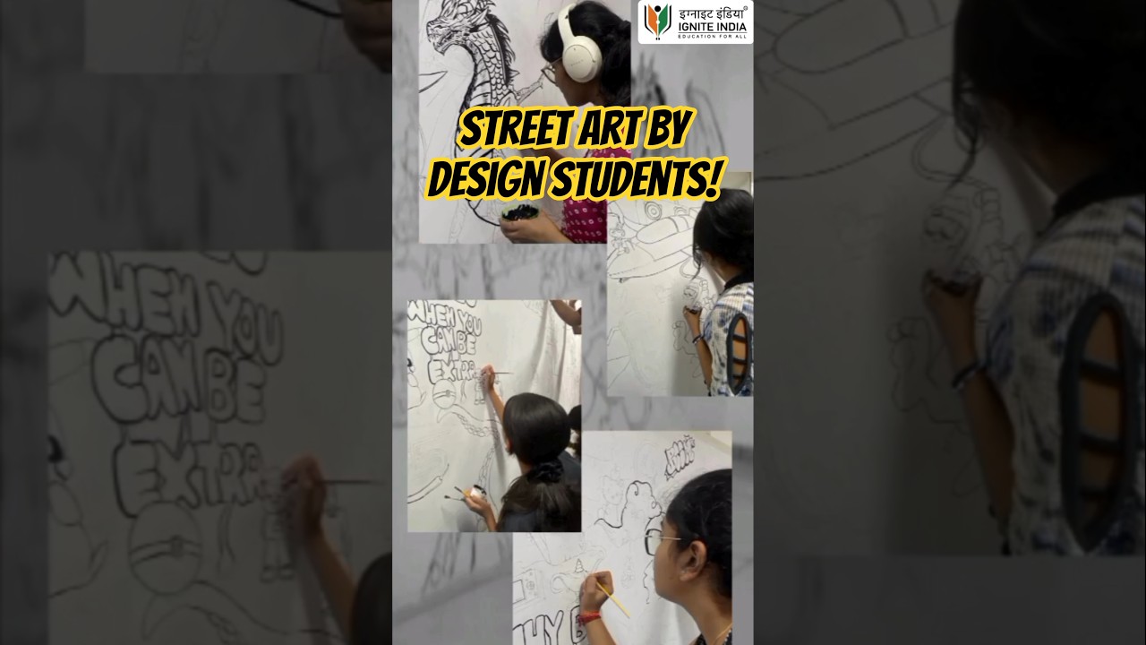 Graffiti Art Like Never Before#nift#graffitiworkshop#nift2025#situationtest#niftexam#diy#craft#art