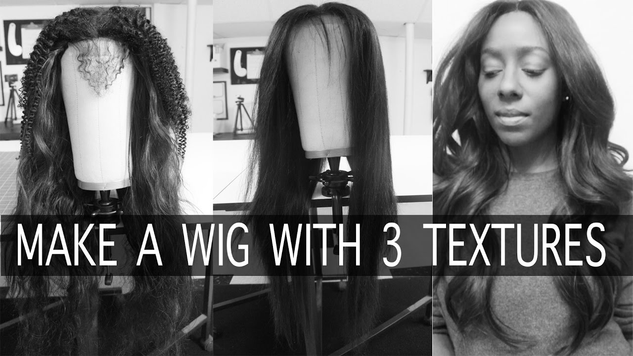 Wig making 101| Make a Full Wig using 3 Different Hair Textures| BEAUTYCUTRIGHT