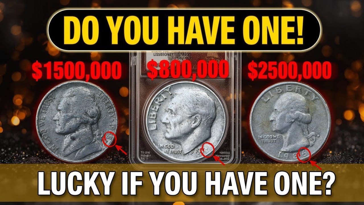 3 U.S. Coins ending in 4,8,6. Hiding in Plain Sight 💰 One Could Be Worth Big Money lucky if you have