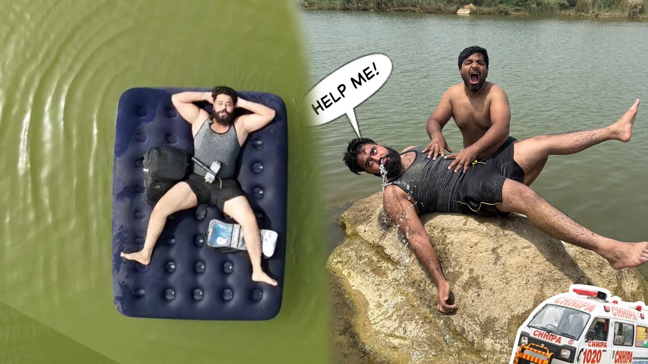 Spending 24 Hours Floating bed! 🛌 | Gone wrong 😵