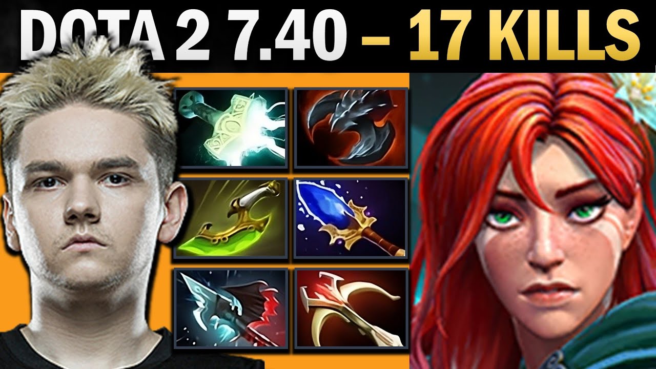 Windranger Pro Carry with 17 Kills and Mjolnir - Dota 7.41