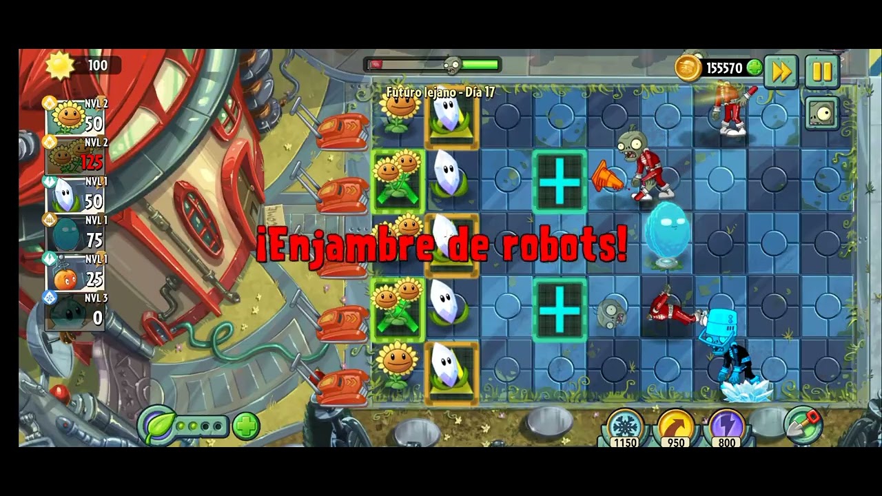 Plantas vs Zombies 2 Futuro lejano-Día 17