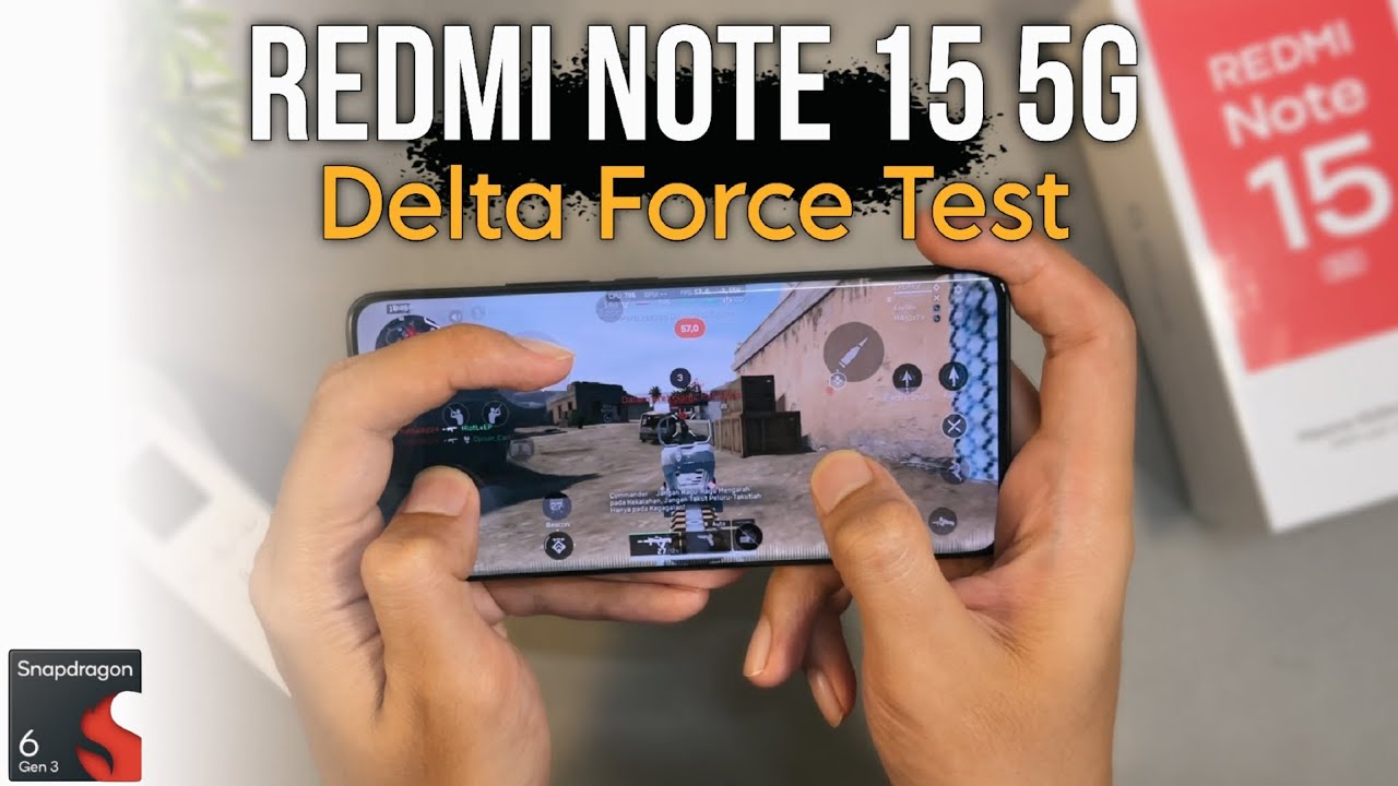 Redmi Note 15 5G Snapdragon 6 Gen 3 Garena Delta Force Gaming Test