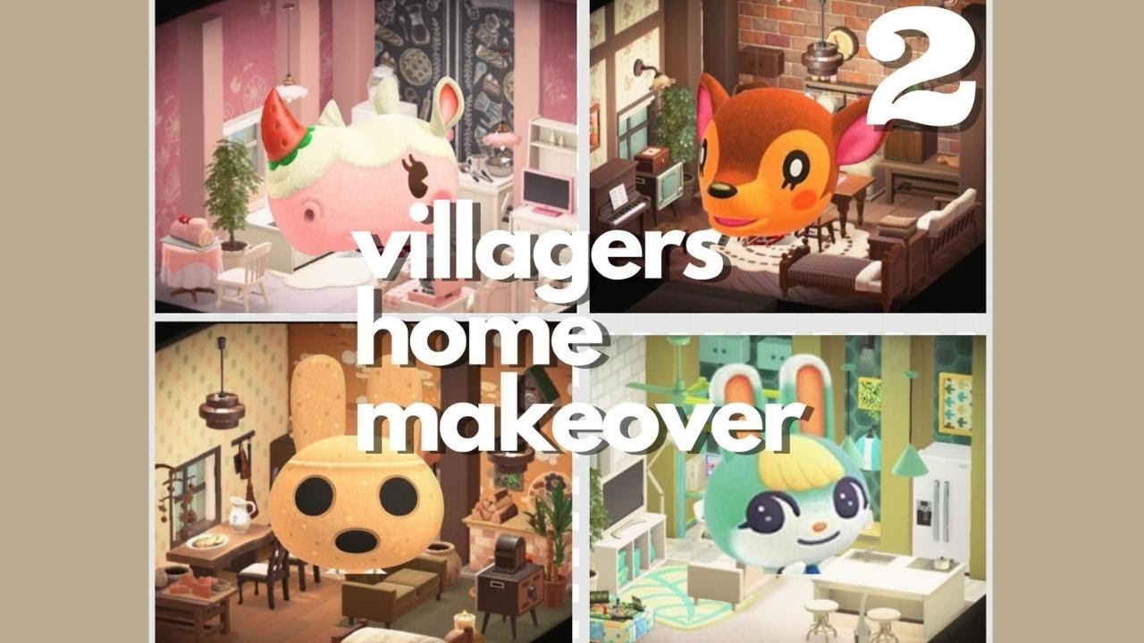 Villagers Home Makeover Part 2 | ACNH Silent ASMR Decorating | Merengue, Fauna, Coco, Sasha