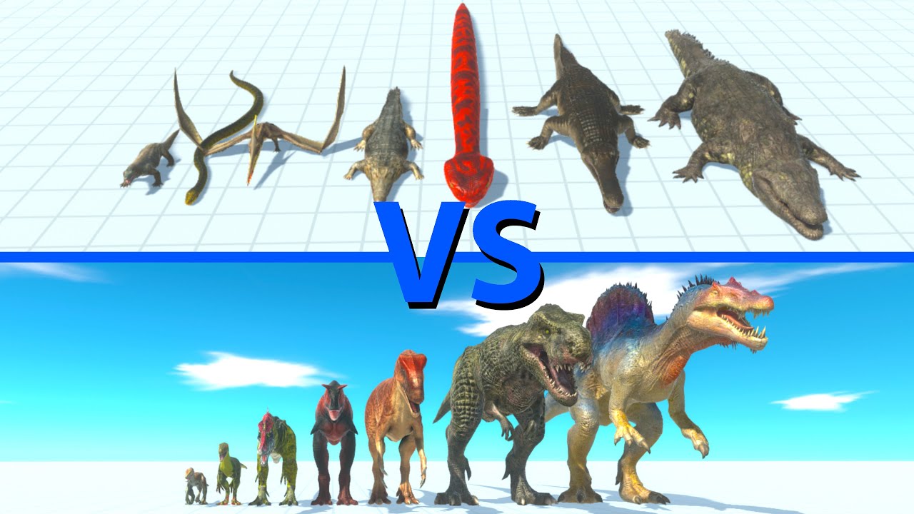 REPTILES Team vs CARNIVORE DINOSAURS Team - Animal Revolt Battle Simulator