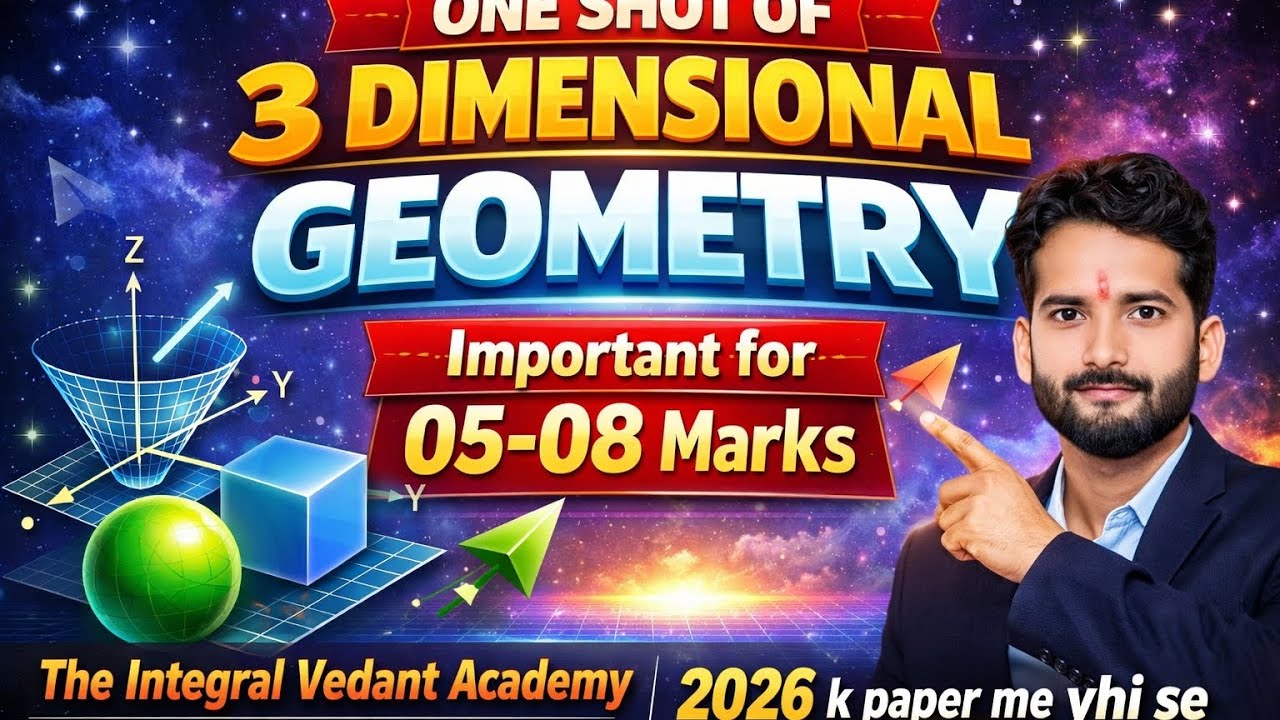 One shot of 3Dimensional geometry #theintegralvedantacademy #cbseboard #icse#jeeproblems #pankajsir 